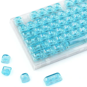 Keyporia Jelly Clear Keycaps Set, 132 Keys Keyboard Key caps, Shine-Through Keyporia Jelly Clear Keycaps Set, 132 Keys Keyboard Key caps, Shine-Through