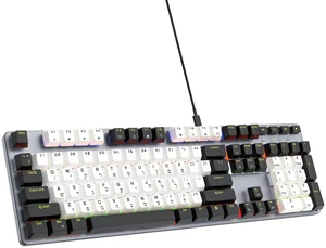 Fujicom Hebrew English 108-key Wired Mechanical Keyboard, Keyboard and Cable Separation, Type-c Interface Cable, Support FN Key Combination to Switch Hardware, Red Switch,ABS Fujicom Hebrew English 108-key Wired Mechanical Keyboard, Keyboard and Cable Separation, Type-c Interface Cable, Support FN Key Combination to Switch Hardware, Red Switch,ABS