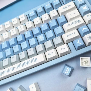 FunHub 143 PBT Keycaps - Cherry Profile Keycaps Set (Elegant Gift Box,No Tear,Never Fades), Blue Pixel Girl Key Caps for MX Mechanical Keyboard 60 65 75 100 Percent Fit All Layouts FunHub 143 PBT Keycaps - Cherry Profile Keycaps Set (Elegant Gift Box,No Tear,Never Fades), Blue Pixel Girl Key Caps for MX Mechanical Keyboard 60 65 75 100 Percent Fit All Layouts