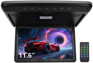 XhuangTech Car Overhead Roof Mounted Flip Down Monitor TV Video Player 1080P HD Digital TFT IPS Wide Screen Ultra-Thin with Built-in Speaker Support HDMI USB IR FM AV Input for Cars Vehicles (11.6) XhuangTech Car Overhead Roof Mounted Flip Down Monitor TV Video Player 1080P HD Digital TFT IPS Wide Screen Ultra-Thin with Built-in Speaker Support HDMI USB IR FM AV Input for Cars Vehicles (11.6)