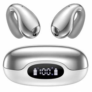 Boytond Ultra Open Ear Earbuds - Comfort Clip On Earbuds, Wireless Bone Headphones Design for Long Listening, Fast Charging for Running, Sports, and Travel, Gloss Silver Boytond Ultra Open Ear Earbuds - Comfort Clip On Earbuds, Wireless Bone Headphones Design for Long Listening, Fast Charging for Running, Sports, and Travel, Gloss Silver