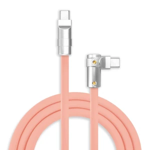chubbycable 240W Charging Cable 90 USB C to C Cable, Pink, 8.5FT chubbycable 240W Charging Cable 90 USB C to C Cable, Pink, 8.5FT