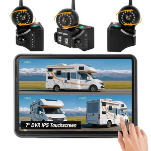 HEECOOMI 360 Adjustable Magnetic Solar Wireless Backup Camera System 7" 1080P Touchscreen, DVR Recording, IP69K Waterproof, Auto-Sleep & Night Vision for RV, Truck, Trailer, SUV & Camper, AR3 HEECOOMI 360 Adjustable Magnetic Solar Wireless Backup Camera System 7" 1080P Touchscreen, DVR Recording, IP69K Waterproof, Auto-Sleep & Night Vision for RV, Truck, Trailer, SUV & Camper, AR3