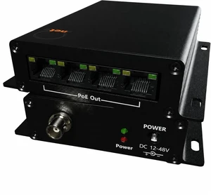 4 RJ45 Port PoE Over Coax Ethernet Extender Converter Kit, EoC BNC IP CCTV 4 RJ45 Port PoE Over Coax Ethernet Extender Converter Kit, EoC BNC IP CCTV