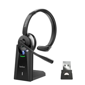 SwrEorc Bluetooth Headset, Wireless Headset with Mic for Work, Advanced AI Noise Cancelling Microphone (Clear Calls & Mic Mute), Bluetooth 5.3, USB Dongle, Headphones with Mic, for PC/Zoom/Offi SwrEorc Bluetooth Headset, Wireless Headset with Mic for Work, Advanced AI Noise Cancelling Microphone (Clear Calls & Mic Mute), Bluetooth 5.3, USB Dongle, Headphones with Mic, for PC/Zoom/Offi
