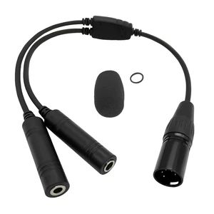 WODASEN Airbus Aviation Headset Adapter XLR 5 Pin Plug to GA Dual General Aviation Convertor Female WODASEN Airbus Aviation Headset Adapter XLR 5 Pin Plug to GA Dual General Aviation Convertor Female