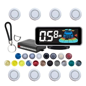 SANDETOUN Backup Parktronic System 8-Sensor with LCD Display & Car Keychain,Distance Detection (Meter/Feet),English/Spanish/Beep Alert Options 20 Color Probes:8 Main Colors 20mm Compact Elegant Design SANDETOUN Backup Parktronic System 8-Sensor with LCD Display & Car Keychain,Distance Detection (Meter/Feet),English/Spanish/Beep Alert Options 20 Color Probes:8 Main Colors 20mm Compact Elegant Design