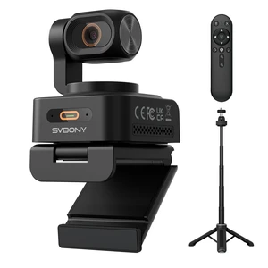 SVN W2 4K PTZ Webcam with Adjustable Tripod 1/2" CMOS Sensor AI Tracking SVN W2 4K PTZ Webcam with Adjustable Tripod 1/2" CMOS Sensor AI Tracking