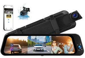 3 Channel Mirror Dash Cam Front Inside and Rear 2K+1080P+1080P, 9.66" Rear View Mirror Camera, Built-in WiFi, ADAS & BSD & LCA, Night Vision, HDR, G-Sensor, Loop Recording, Parking Assist, Dashcam 3 Channel Mirror Dash Cam Front Inside and Rear 2K+1080P+1080P, 9.66" Rear View Mirror Camera, Built-in WiFi, ADAS & BSD & LCA, Night Vision, HDR, G-Sensor, Loop Recording, Parking Assist, Dashcam