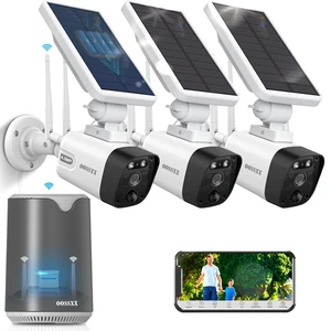 4MP Solar Powered Wireless Security Camera System 3Pcs WiFi Cameras Kit 4MP Solar Powered Wireless Security Camera System 3Pcs WiFi Cameras Kit