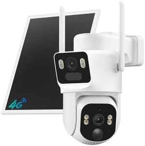 ELYSOO Dual Lens 4G LTE Cellular Security Camera, 2K HD Video, No WiFi Needed, 360 View Camera with Night Vision, Easy to Install, PIR Alarm, Built-in SIM Card(Supports Verizon/AT&T/T-Mobile) - White ELYSOO Dual Lens 4G LTE Cellular Security Camera, 2K HD Video, No WiFi Needed, 360 View Camera with Night Vision, Easy to Install, PIR Alarm, Built-in SIM Card(Supports Verizon/AT&T/T-Mobile) - White