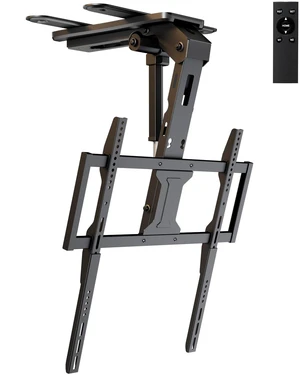 Motorized Ceiling TV Mount with Remote for 37-75 TVs, Flip Down, Black Motorized Ceiling TV Mount with Remote for 37-75 TVs, Flip Down, Black