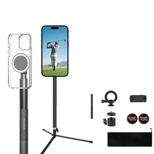 Precisionmaster Tripod Golf Swing Recording - Heavy Duty Aluminum Base with Magsafe Compatible, 52" Adjustable Golf Training Aid- Compatible with Phones Precisionmaster Tripod Golf Swing Recording - Heavy Duty Aluminum Base with Magsafe Compatible, 52" Adjustable Golf Training Aid- Compatible with Phones