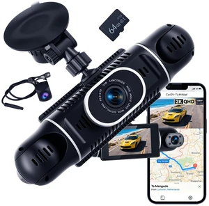 360 View 4 Channel Dash Cam with 2K Front and Rear Inside Left Right, 3-Inch Touch Screen Dash Camera for Cars, G-Sensor Loop Recording WiFi Night Vision Recording Parking Mode Monitor+64G TF Card 360 View 4 Channel Dash Cam with 2K Front and Rear Inside Left Right, 3-Inch Touch Screen Dash Camera for Cars, G-Sensor Loop Recording WiFi Night Vision Recording Parking Mode Monitor+64G TF Card