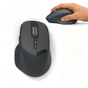 Samudgate Wireless Silent Bluetooth Mouse for Laptop - Rechargeable Dual-Mode 2.4G + Bluetooth, 7 Buttons, Ergonomic Design (Gray) Samudgate Wireless Silent Bluetooth Mouse for Laptop - Rechargeable Dual-Mode 2.4G + Bluetooth, 7 Buttons, Ergonomic Design (Gray)
