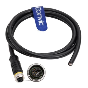 M12 Y Code 8 Pin Female to Open Ethernet CAT5e Data & Power Hybrid Cable M12 Y Code 8 Pin Female to Open Ethernet CAT5e Data & Power Hybrid Cable