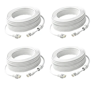 Cat5e POE ethernet Cable 100 ft Poe Cable Indoor Outdoor Internet LAN 100 ft ethernet Cable(30 Meter) White 4-PCS Cat5e POE ethernet Cable 100 ft Poe Cable Indoor Outdoor Internet LAN 100 ft ethernet Cable(30 Meter) White 4-PCS