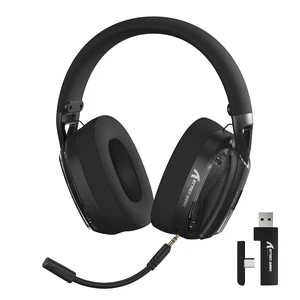 ATTACK SHARK L60 Wireless Over-Ear Gaming Headset,40mm Drivers,Detachable Noise Cancelling Mic,Memory Foam Ear Pads,3 Modes USB Computer Headset with 5.1 Surround Sound for PC/Mac/PS4/PS5-Black ATTACK SHARK L60 Wireless Over-Ear Gaming Headset,40mm Drivers,Detachable Noise Cancelling Mic,Memory Foam Ear Pads,3 Modes USB Computer Headset with 5.1 Surround Sound for PC/Mac/PS4/PS5-Black