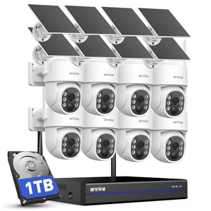 ANNKE Solar Wireless Outdoor Security Cameras, 4K NVR, 8-Cam Kit, 1TB HDD ANNKE Solar Wireless Outdoor Security Cameras, 4K NVR, 8-Cam Kit, 1TB HDD