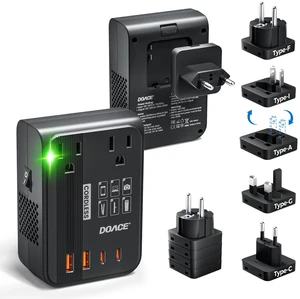 Upgraded 350W Voltage Converter US to Europe for Hair Straightener Shaver Toothbrush CPAP Camera Cell Phone - 220V to 110V Converter for European Travel, Power Converter Adapter Combo with PD Chargers Upgraded 350W Voltage Converter US to Europe for Hair Straightener Shaver Toothbrush CPAP Camera Cell Phone - 220V to 110V Converter for European Travel, Power Converter Adapter Combo with PD Chargers