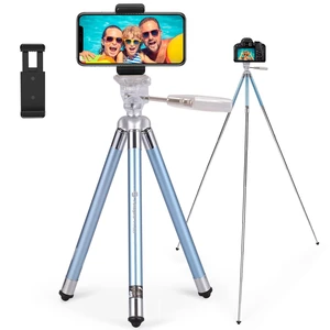 Fotopro 40 Inch Lightweight Phone Tripod Stand for Camera and Phones, with Portable Phone Mount, Camera Tripod Stand for Vlogging Video Blue Fotopro 40 Inch Lightweight Phone Tripod Stand for Camera and Phones, with Portable Phone Mount, Camera Tripod Stand for Vlogging Video Blue