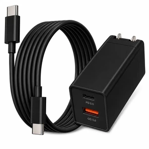 HJTPOWER USB C Wall Charger, 65W Dual Port QC 3.0+PD 3.0 GaN Fast Charging Adapter, Foldable Plug Travel Charging Block for iPhone 14/15/16/17 Pro/Pro Max/Plus,Mac Book,iPad, Galaxy S25 and More HJTPOWER USB C Wall Charger, 65W Dual Port QC 3.0+PD 3.0 GaN Fast Charging Adapter, Foldable Plug Travel Charging Block for iPhone 14/15/16/17 Pro/Pro Max/Plus,Mac Book,iPad, Galaxy S25 and More
