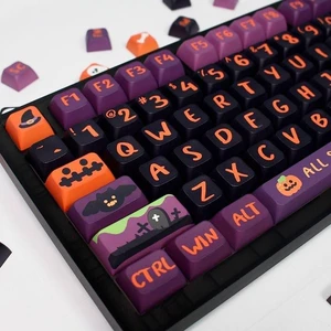Pusakoa Halloween Black Cat Themed Keycaps, XDA Profile PBT Dye Sublimation Keycaps, Halloween Pumpkin Customized Keycaps Set for Cherry Gateron MX Switches Mechanical Gaming Keyboards Pusakoa Halloween Black Cat Themed Keycaps, XDA Profile PBT Dye Sublimation Keycaps, Halloween Pumpkin Customized Keycaps Set for Cherry Gateron MX Switches Mechanical Gaming Keyboards