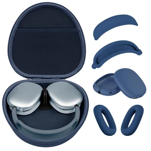 Hard Case for AirPods Max 2 Supports Sleep Mode, Travel Carrying Headphone Case with AirPods Max 2/1 Silicone Earpad Case/Ear Cups/Headband Cover, AirPod Max Protective Portable Storage Bag (Blue) Hard Case for AirPods Max 2 Supports Sleep Mode, Travel Carrying Headphone Case with AirPods Max 2/1 Silicone Earpad Case/Ear Cups/Headband Cover, AirPod Max Protective Portable Storage Bag (Blue)