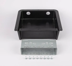 NuIth Universal Car Under Dash/Top Mount Single DIN Radio Install Enclosure NuIth Universal Car Under Dash/Top Mount Single DIN Radio Install Enclosure