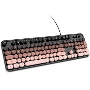 KNOWSQT Wired Computer Keyboard - BlackBerry-Gradient Retro Full Size Round Keycaps Plug and Play Typewriter Cute Keyboards for Windows, Laptop, PC, Desktop, Computer KNOWSQT Wired Computer Keyboard - BlackBerry-Gradient Retro Full Size Round Keycaps Plug and Play Typewriter Cute Keyboards for Windows, Laptop, PC, Desktop, Computer