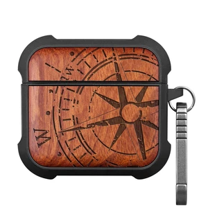 Wood for AirPods 5 Case/AirPods 4 Case, Incomplete Compass, Rosy Wood for AirPods 5 Case/AirPods 4 Case, Incomplete Compass, Rosy