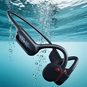 DHBY Swimming Headphones Bone Conduction Open Ear Headset MP3 Player Built-in 32G Memory IP68 Underwater Waterproof Stereo Bluetooth Earphone LED Screen for Driving Bicycling Running Skiing-X10 Black DHBY Swimming Headphones Bone Conduction Open Ear Headset MP3 Player Built-in 32G Memory IP68 Underwater Waterproof Stereo Bluetooth Earphone LED Screen for Driving Bicycling Running Skiing-X10 Black