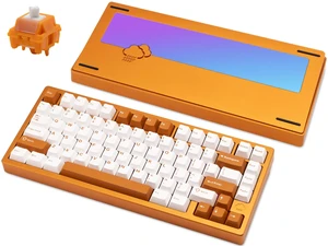 WOBKEY Rainy75 75% Tri-Mode Mechanical Keyboard, CNC Aluminum Custom Wireless Keyboard, Hot Swappable, VIA Programmable,Cocoa Switch, RGB Backlit,BT/2.4G/Wired for Mac/Win(Pro Orange(Mirrored G WOBKEY Rainy75 75% Tri-Mode Mechanical Keyboard, CNC Aluminum Custom Wireless Keyboard, Hot Swappable, VIA Programmable,Cocoa Switch, RGB Backlit,BT/2.4G/Wired for Mac/Win(Pro Orange(Mirrored G