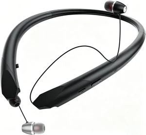 MZQYRVK Retractable Neckband Bluetooth Headphones, Bluetooth 6.0, 24H Playtime, Hi-Fi Stereo, IPX4 Sweatproof, Vibration Alert, Wireless Earbuds for Sports Work Commute MZQYRVK Retractable Neckband Bluetooth Headphones, Bluetooth 6.0, 24H Playtime, Hi-Fi Stereo, IPX4 Sweatproof, Vibration Alert, Wireless Earbuds for Sports Work Commute