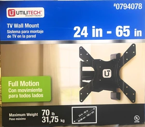 Utilitech Full Motion TV Wall Mount 24-65 Utilitech Full Motion TV Wall Mount 24-65