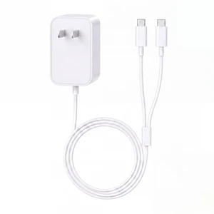 12V 2A Dual Type-C Power Adapter, 2 in 1 Splitter AC DC Wall Charger 12V 2A Dual Type-C Power Adapter, 2 in 1 Splitter AC DC Wall Charger