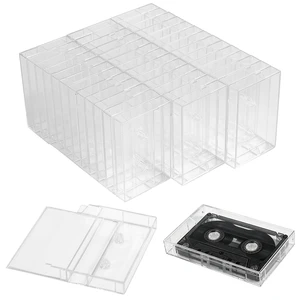 YAUFWUA 40 Pack Clear Plastic Cassette Tape Storage Cases, 4.29x2.75x0.6 Inch Audio Music Cassette Organizer Holder for Art Collection YAUFWUA 40 Pack Clear Plastic Cassette Tape Storage Cases, 4.29x2.75x0.6 Inch Audio Music Cassette Organizer Holder for Art Collection