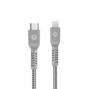 POWERPEAK USB-C to Lightning Cable, 6ft Braided Nylon Metallic iPhone Charger Cord, (MFi Certified) Sync Cable Compatible with iPhone Lightning Port Devices ^^ Silver POWERPEAK USB-C to Lightning Cable, 6ft Braided Nylon Metallic iPhone Charger Cord, (MFi Certified) Sync Cable Compatible with iPhone Lightning Port Devices ^^ Silver