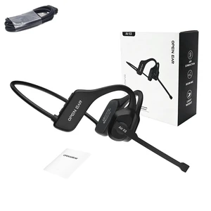 ossez Trucker Headset, Open Ear Air X3 Bone Conduction Headset with Mic, Dual Connect Wireless Headphones, Noise Cancelling with Mute Button Black ossez Trucker Headset, Open Ear Air X3 Bone Conduction Headset with Mic, Dual Connect Wireless Headphones, Noise Cancelling with Mute Button Black