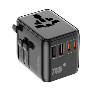 GaN 70W International Travel Adapter 6-in-1 for US/JP, EU, UK, AU GaN 70W International Travel Adapter 6-in-1 for US/JP, EU, UK, AU