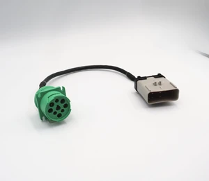 RP1226 Male to ELD Green J1939 9-Pin Male Panel Mount Cable, 12-Inch Automotive Diagnostic Cable RP1226 Male to ELD Green J1939 9-Pin Male Panel Mount Cable, 12-Inch Automotive Diagnostic Cable
