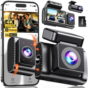 Winail Dash Cam Front and Rear: 4K 3 Channel Dashcam for Car Free 64GB Card Winail Dash Cam Front and Rear: 4K 3 Channel Dashcam for Car Free 64GB Card