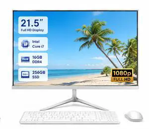 All-in-One Desktop 21.5" Fhd Display Intel Core i7 up to 3.3GHz 16GB RAM 256GB SSD Windows 10,Mouse,Keyboard All-in-One Desktop 21.5" Fhd Display Intel Core i7 up to 3.3GHz 16GB RAM 256GB SSD Windows 10,Mouse,Keyboard