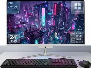 TOEMAAGIC All-in-One Desktop 24 FHD Display Intel Core i5 16GB RAM 512GB SSD Windows 10,Mouse,Keyboard ,White TOEMAAGIC All-in-One Desktop 24 FHD Display Intel Core i5 16GB RAM 512GB SSD Windows 10,Mouse,Keyboard ,White