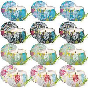 Citronella Candles Outdoor, 12Pack 52.8oz Natural Soy Wax Scented Citronella Candle Set up to 360 Hours Burning, Fresh Citronella Oil Infused for Indoor Outdoor, Camping, Garden, Patio, Yard, Balcony