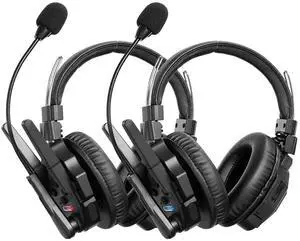 SYNCO Audio Xtalk XMax2 Dual-Ear Wireless Intercom Headset 500m Range, AI Noise Cancellation, Bluetooth, Boost Mode