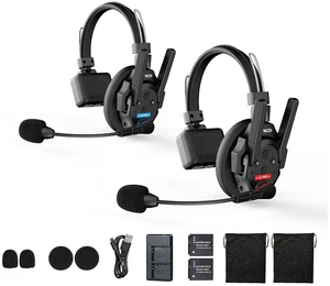 SYNCO Audio Xtalk XPro2 Wireless Full-Duplex Intercom Headset 500m Range, Dual Antennas, Noise-Cancelling Team Communication System SYNCO Audio Xtalk XPro2 Wireless Full-Duplex Intercom Headset 500m Range, Dual Antennas, Noise-Cancelling Team Communication System