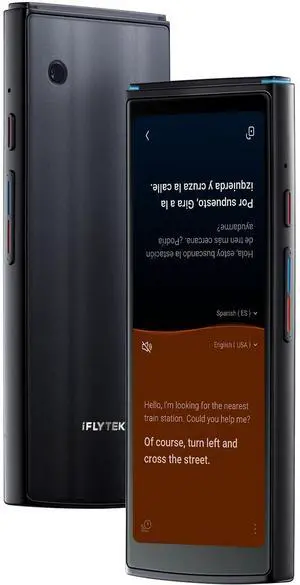 Language Translator Device, 5" Two-Way Language Translator with Real-Time Speech Translation in 60+Languages, Offline/Online Translation, Exportable Translation Records for Travel, Business, Learning