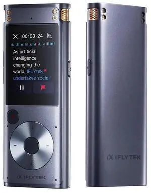 Offline AI Voice Recorder with Playback, Secure Digital Recorder with 5-Language Voice-to-Text, Noise Reduction, Local Storage for Meetings, Lectures, Interviews & Learning, No Subscription