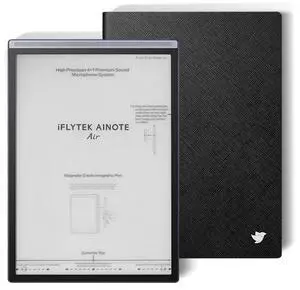 iFLYTEK AINOTE Air 2 Bundle - Black Folio Case, 8.2-inch AI Note-Taking Tablet, Paper Tablets, Digital Notebook with Stylus, Voice-to-Text Transcription, Multi-Languages Chatgpt Support